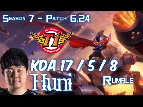 SKT T1 Huni RUMBLE vs MALZAHAR Top - Patch 6.24 KR Ranked