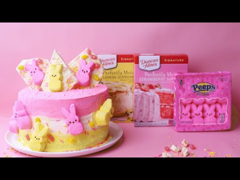 Strawberry Lemonade PEEPS® Bark Cake
