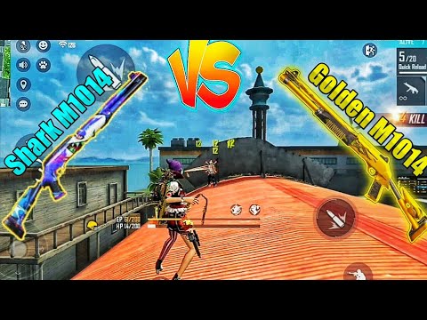 Shark M1014 vs Golden M1014 gun damage testing in free fire