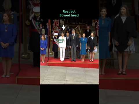 princess Leonor perfect Bowed her head ✨#royal#leonor#sofia#kingfelipe#queenletizia#new.