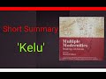 Short Summary. 'Kelu'