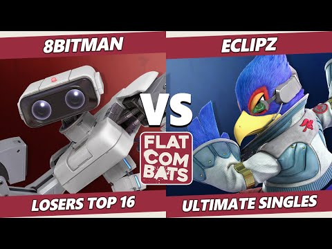 Flat Combats 10 Losers Top 16 - 8BitMan (ROB) Vs. Eclipz (Falco) SSBU Smash Ultimate