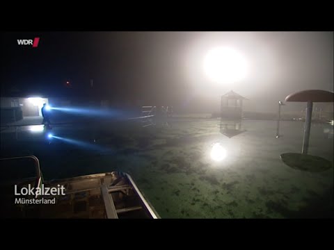 Night shift - A security guard on duty in Gronau.