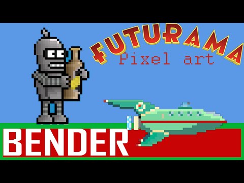 Futurama pixel art - bender