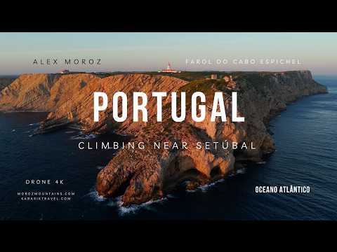 PORTUGAL Climbing near Setúbal. Farol do Cabo Espichel. Oceano Atlântico