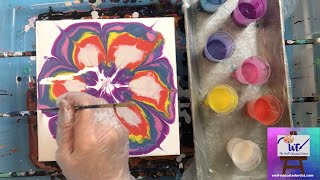 Iridescent Reverse Cup Pour Flower-Must See! |Acrylic Pour Painting| Fluid Art|Arteza