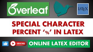 Special Character Percentage in LaTeX and Comment Line || MATHEMATICAL EXPLORATIONS