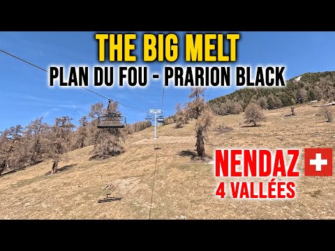 [4K] Skiing Nendaz, The Big Melt - Plan du Fou - Prarion Black, 4Vallées Switzerland, GoPro HERO13