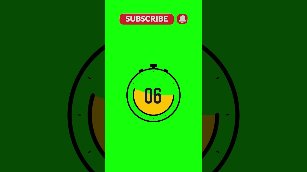🎬 10 Second Countdown Timer Green Screen [4K] | Free Download | No Copyright ⏱️ #timer #countdown