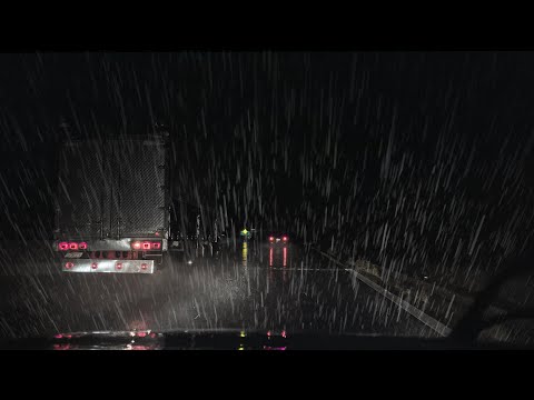 ☔️Lonely Highway Late At Night In Heavy Rain💤for Sleep,Work, Study,etc