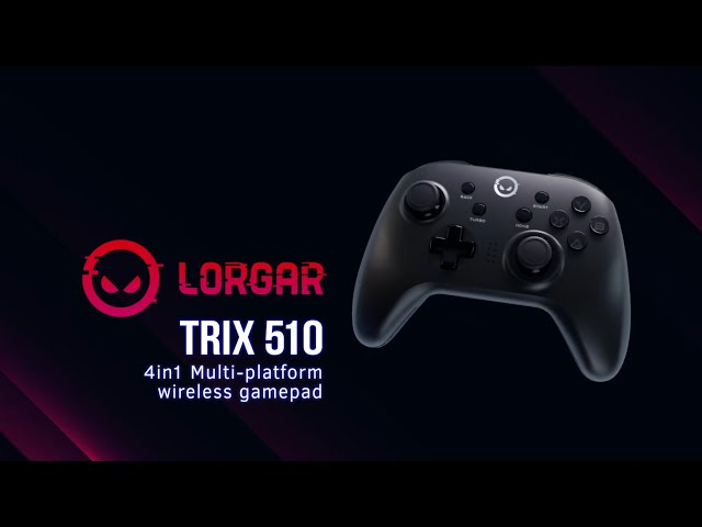 Lorgar TRIX-510 Manette de jeu Bluetooth sans fil Noir video