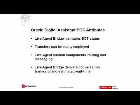 Oracle Digital Assistant - Salesforce CRM - Bright Pattern Call Center ACD Integration