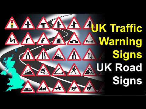 UK Traffic Warning Signs | Road Signs | Pass Your Driving Theory Test 2022 | Highway Code | Symbols