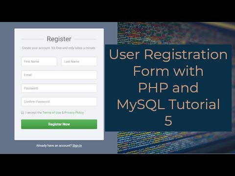 Learn User Registration Form with PHP and MySQL Tutorial 5 Add Form ...