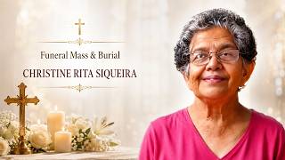 LIVE Funeral Mass & Burial of Christine Rita Siqueira | Immaculate Conception Church Moira