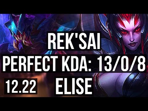 REK'SAI vs ELISE (JNG) | 13/0/8, Legendary | KR Diamond | 12.22