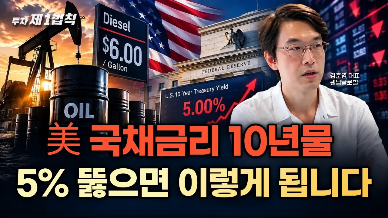 美 국채금리 5% 돌파하면 어떤 일이 벌어질까?｜퀀텀글로벌 김준영 대표 ｜투자 제1법칙  #국제유가 #금리5