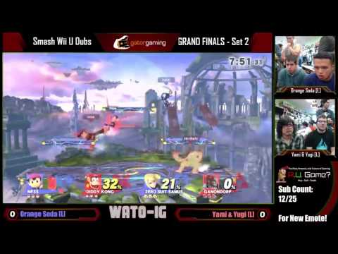 WATO-IG: Smash Wii U Doubles Grand Finals - Orange Soda [ZSS/Ness] vs Yami Yugi [Diddy/Ganon]
