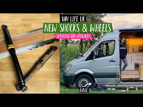 Lindy Vanner - Much Needed SPRINTER VAN Upgrades! How to change MONROE MAGNUM SPRINTER SHOCKS REVIEW & New Wheels!