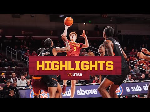 USC Men's Basketball vs UTSA Highlights | Trojans win 97-70
