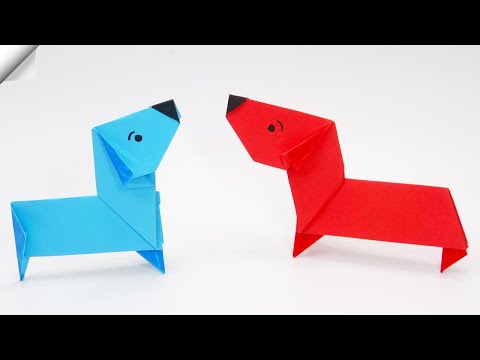 Origami DOG easy DIY paper crafts