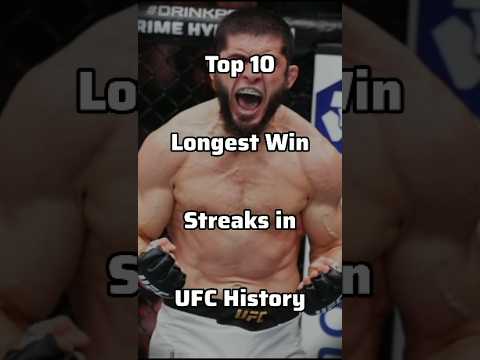 Top 10 Longest Win Streaks in UFC History #ufc #322 #islam