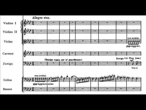 Bizet, Carmen - Finale atto I (fugato) - score
