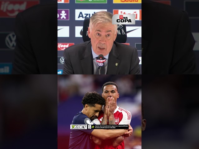 "Isso faz parte do futebol. Estamos tristes pelo Gabriel", afirma Ancelotti| CNN ESPORTES