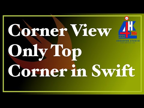 iOS Tutorial - How to set cornerRadius for only top left and top right corner of a UIView?