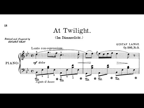 Gustav Lange: At Twilight, Op.292/5