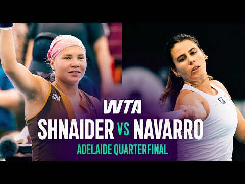 Diana Shnaider vs. Emma Navarro | 2026 Adelaide Quarterfinal | WTA Match Highlights