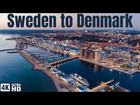 From Sweden to Denmark by Ferry ⛴️ | Scenic Drive Helsingborg to Helsingør (4K Relaxing Drive)
