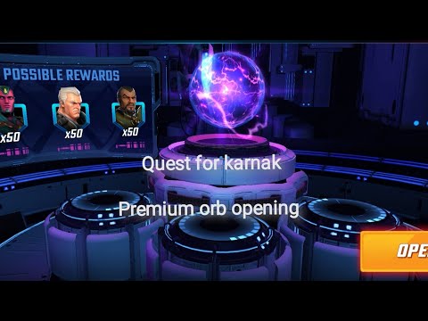 marvel strike force, quest for karnak, msf premium orb opening