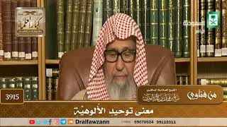 [3915] معنى توحيد الألوهية - صالح الفوزان