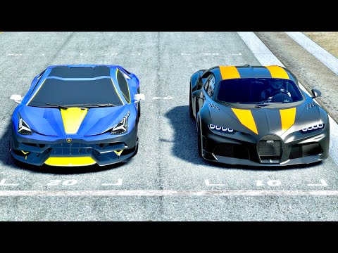 Lamborghini Scorpion Concept vs Bugatti Chiron Super Sport 300+ at Highlands
