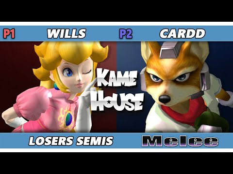 Kame House 97 LOSERS SEMIS - Wills (Peach) Vs. Cardd (Fox) Smash Melee - SSBM