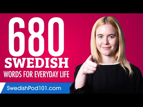 680 Swedish Words for Everyday Life - Basic Vocabulary #34