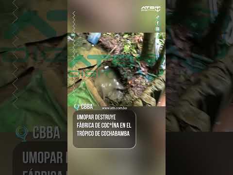 UMOPAR destruye fábrica de cocaína en el Trópico de Cochabamba