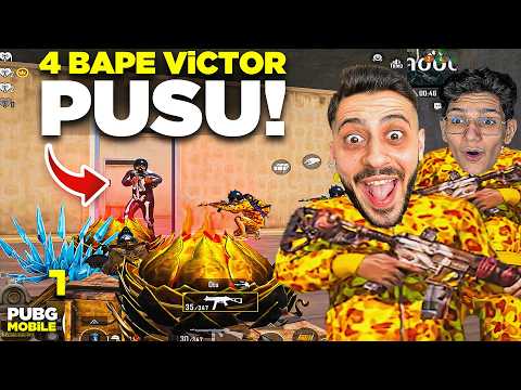 EKİPLE 4 BAPE VİCTOR PUSUSU YAPTIK! AKLI ÇIKTI - PUBG MOBİLE