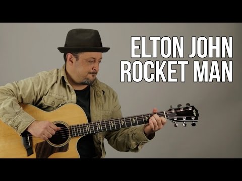 Elton John - Rocket Man - Guitar Lesson - How to Play Acoustic Easy Songs on Guitar