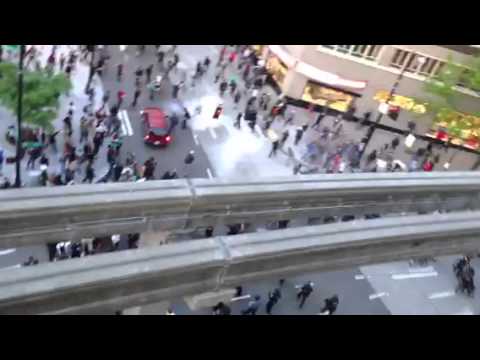 Reader video: Flashbang-type devices during May Day clash