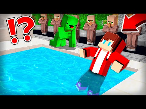 Why is JJ in the POOL in Minecraft Challenge - Maizen