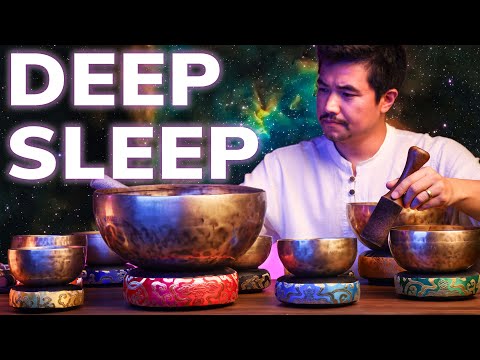 DEEP NERVOUS SYSTEM RESET | Singing Bowls to Help You Fall Asleep & Stay Asleep Through the Night