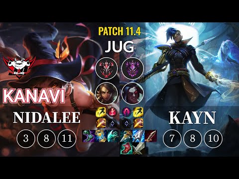 JDG Kanavi Nidalee vs Kayn Jungle - KR Patch 11.4