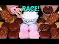 ASMR RACE FRESH CREAM MOCHI CHOCO PIE CHOCOLATE ICE CREAM BARS WHIPPED CREAM 먹방