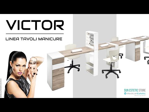 Victor-722 tavolo manicure con cassettiera