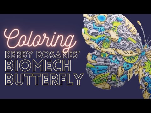 How To Coloring Tutorial - IMAGIMORPHIA BIOMECH BUTTERFLY - PencilStash