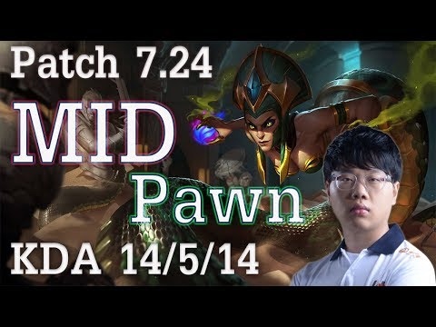 KT Pawn Cassiopeia Vs Kassadin Patch 7.24 KDA 14/5/14