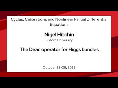 The Dirac operator for Higgs bundles - Nigel Hitchin