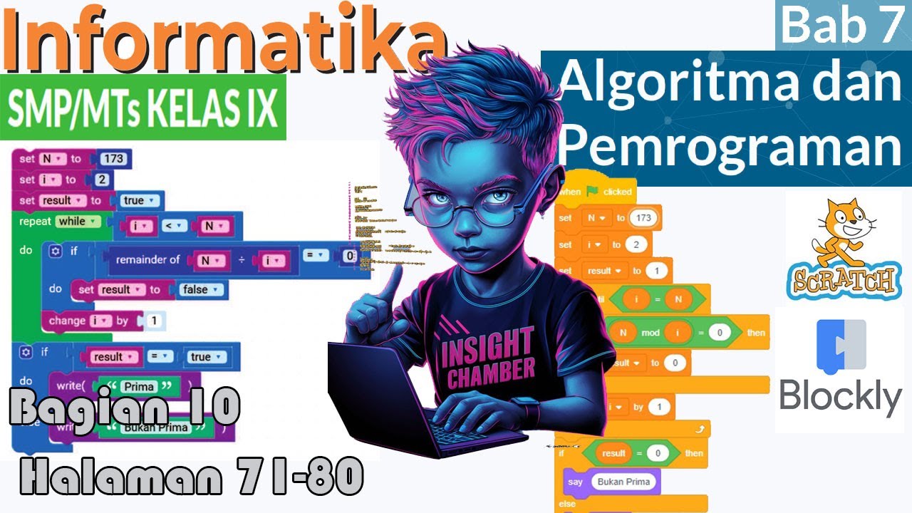 Informatics Class 9 Chapter 7 Algorithms and Programming, Prime Numbers with Scratch and Blockly